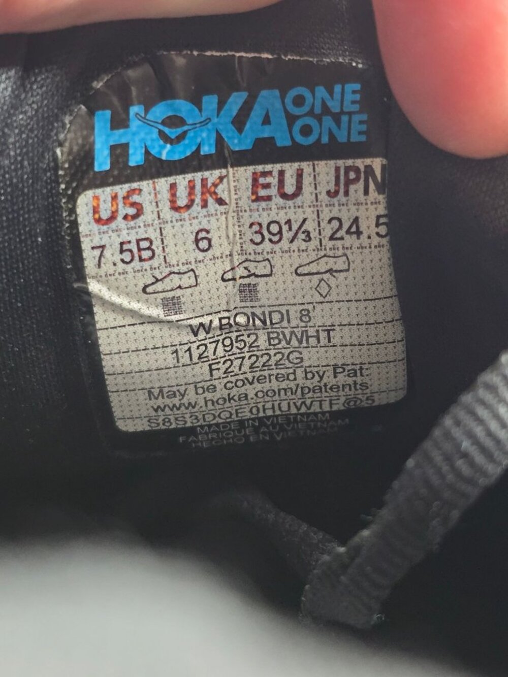 Hoka Bondi 8 Road Running Athletic Shoes Womens sz 7.5B - Picture 9 of 10